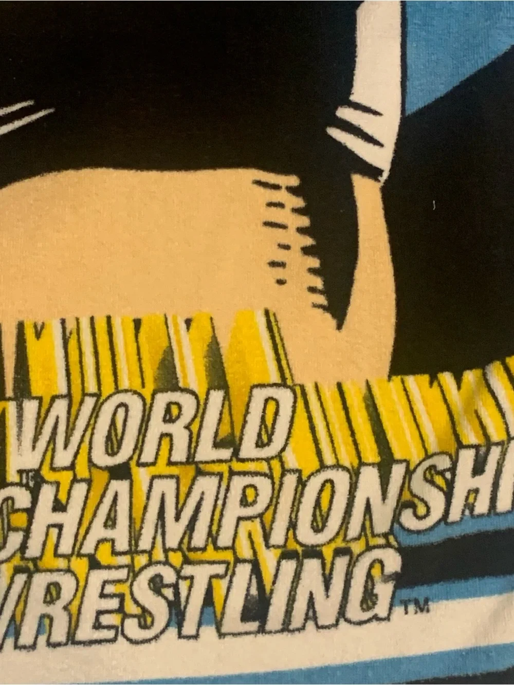 90s Vintage Merch 1999 Goldberg Towel Wrestling Beach Towel WCW WWF Promo